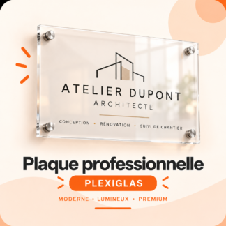 Plaque Professionnelle Plexiglass