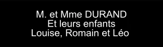 Plaque gravée pour Boîte aux lettres